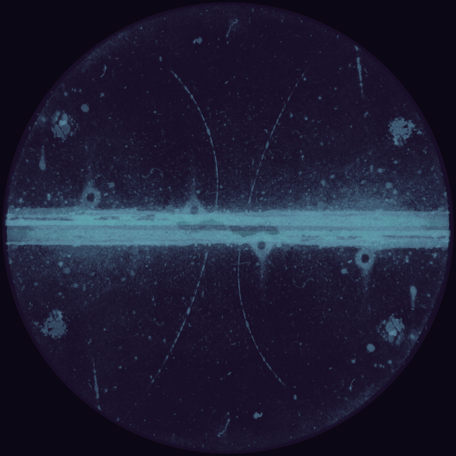 Emblème ∞ Positron, cliché de positron en boucle infinie